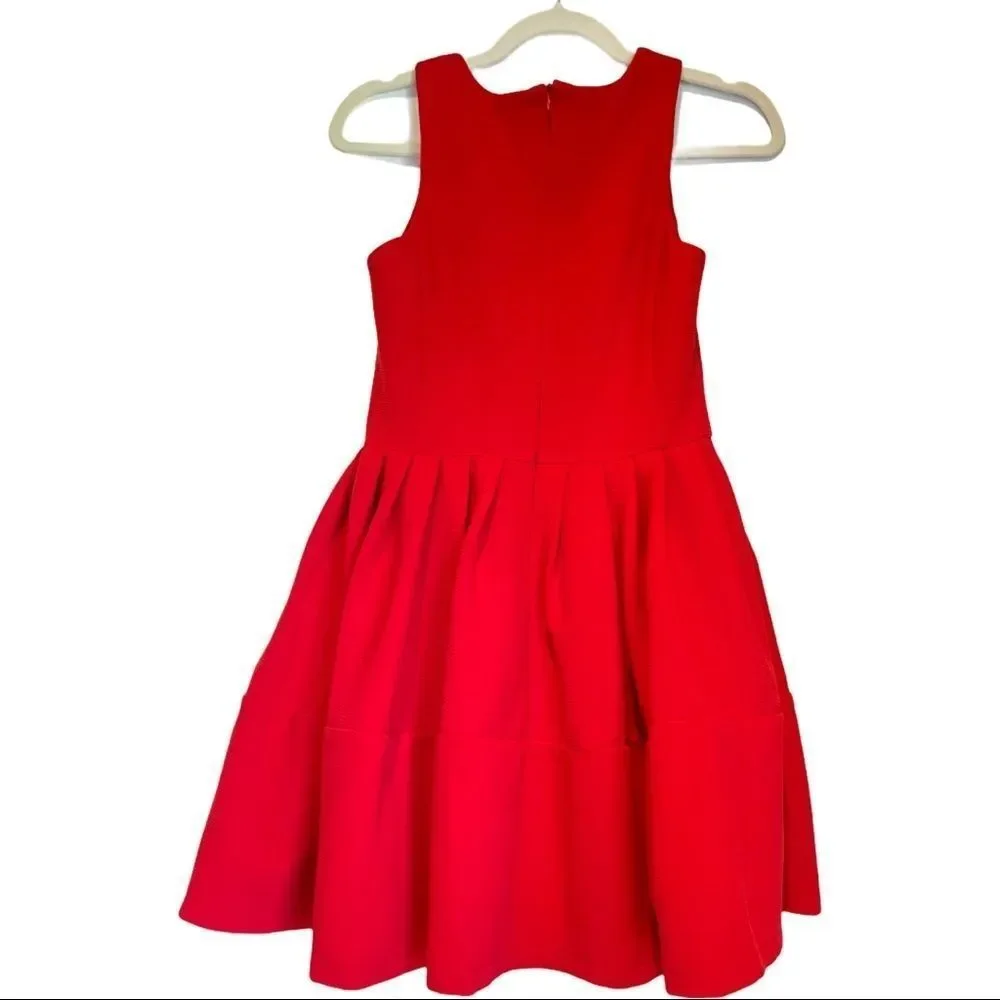 NWT Kling Brand Red Dress skater style Flattering fit womens dress size XS 0-2 - Picture 12 of 14